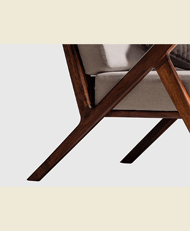 Ummed Modern Sheesham Wood Lounge Chair