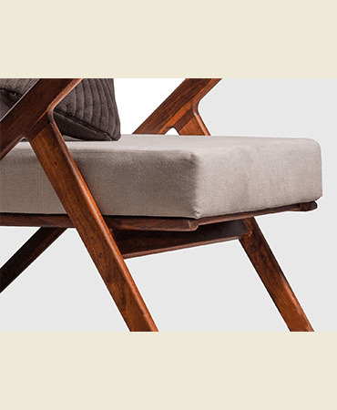 Ummed Modern Sheesham Wood Lounge Chair