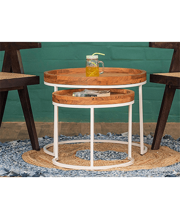 Novo Premium Solid Acacia wood Nested Side / Coffee Table