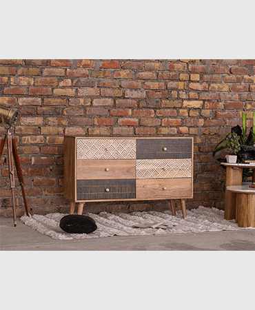 Ajenta Solid Mango Wood Chest of Drawers