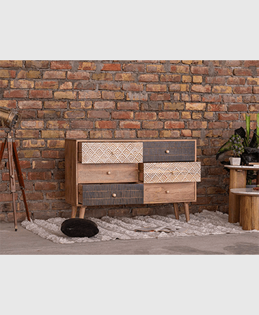 Ajenta Solid Mango Wood Chest of Drawers