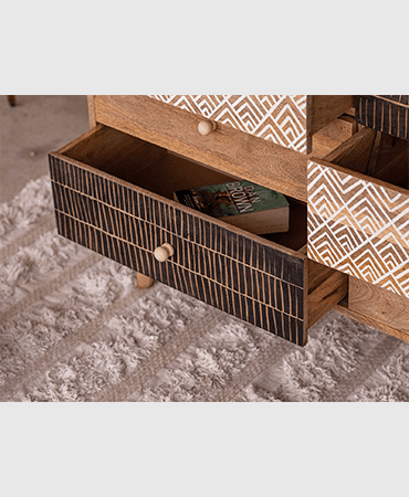 Ajenta Solid Mango Wood Chest of Drawers