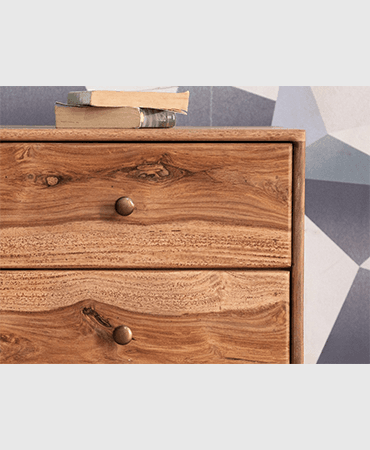 Hawkin Solid Wood Modern Bedside Table