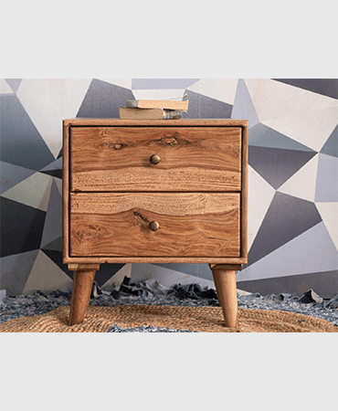 Hawkin Solid Wood Modern Bedside Table