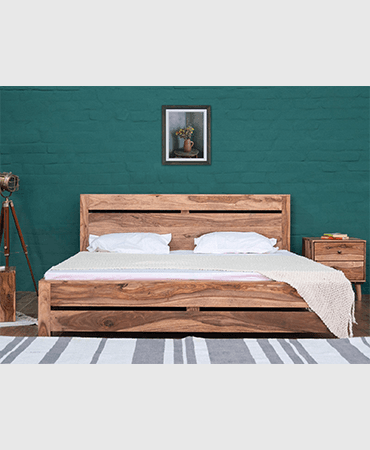 Hawkin Modern Wood King Size Bed 4