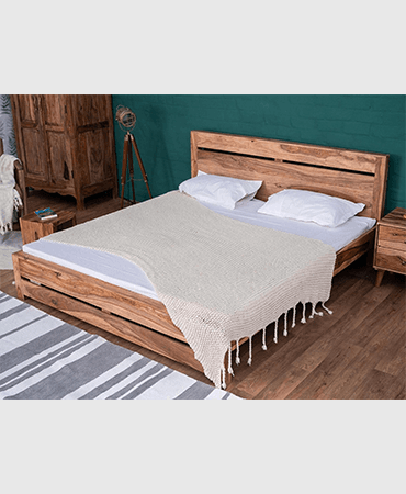 Hawkin Modern Wood King Size Bed 4