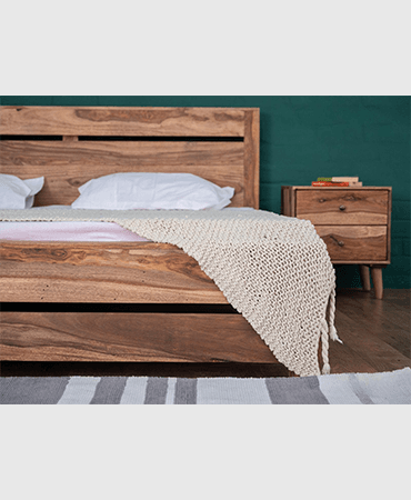 Hawkin Modern Wood King Size Bed 4