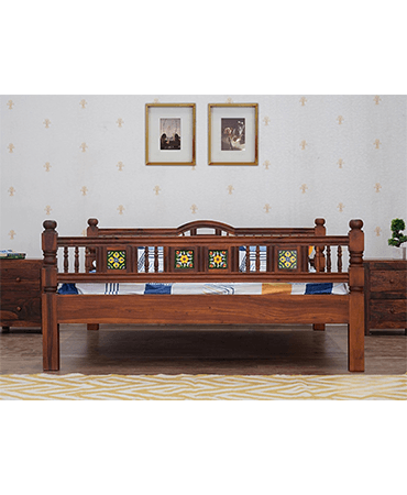 Vismit Solid Sheesham Wood Bed 4